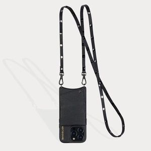 Bandolier SARAH Pebble iPhone 12 Crossbody Case- Black/Pewter